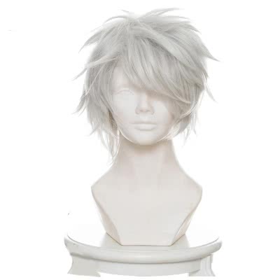 12 Taisen Juuni Taisen Usagi Silver Short Cosplay Wig