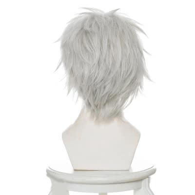 12 Taisen Juuni Taisen Usagi Silver Short Cosplay Wig
