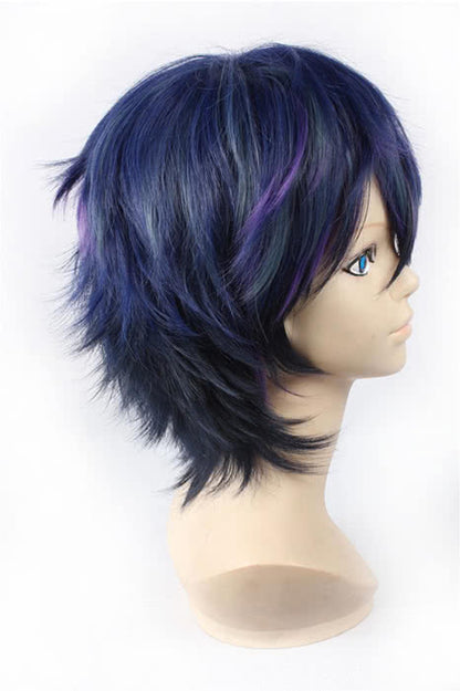 35cm Mixture Short Black Bullet Satomi Rentaro Cosplay Wig