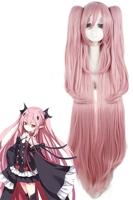 115cm Long Pink Seraph of the End Krul Tepes Cosplay Wig