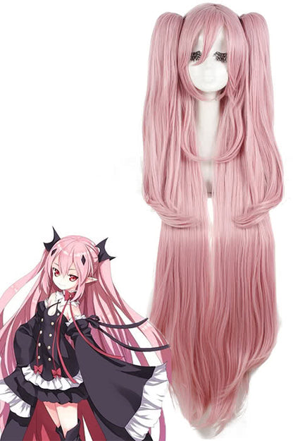 115cm Long Pink Seraph of the End Krul Tepes Cosplay Wig
