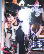 Game Ensemble Stars Rei Sakuma Black Curly Cosplay Wig