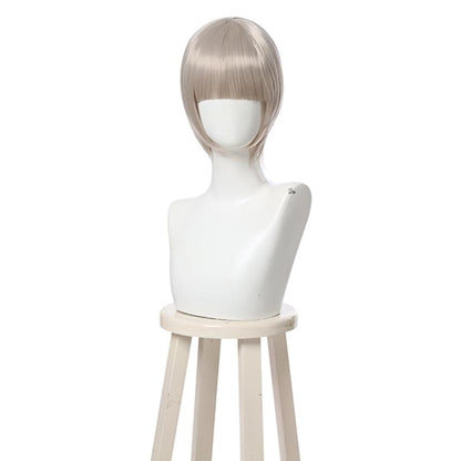 28cm Kakegurui Momobami Kirari Synthetic Silver Cosplay Wigs