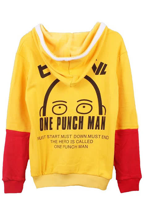 One Punch Man Saitama Zipper Hoodie Sweater Cosplay Costumes