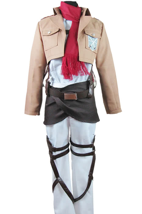 Attack On Titan Shingeki no Kyojin Mikasa Ackerman Trainee Class Uniform Cosplay Costumes