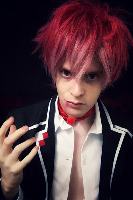 35cm Rufous Short Diabolik Lovers Sakamaki Ayato Cosplay Wig