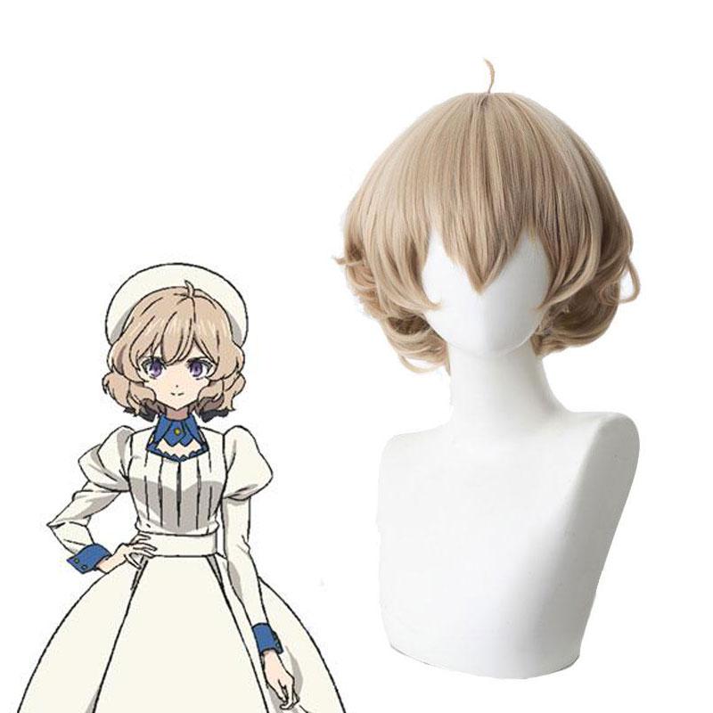 35cm InSpectre Iwanaga Kotoko Brown Short Curly Cosplay Wigs 