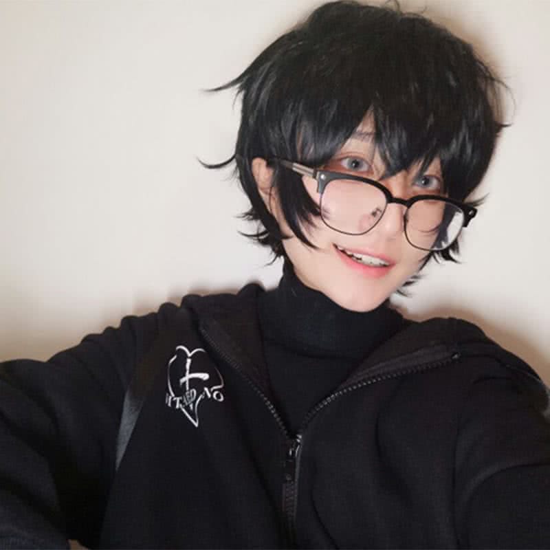 Persona 5 Joker Short Black Cosplay Man Wigs