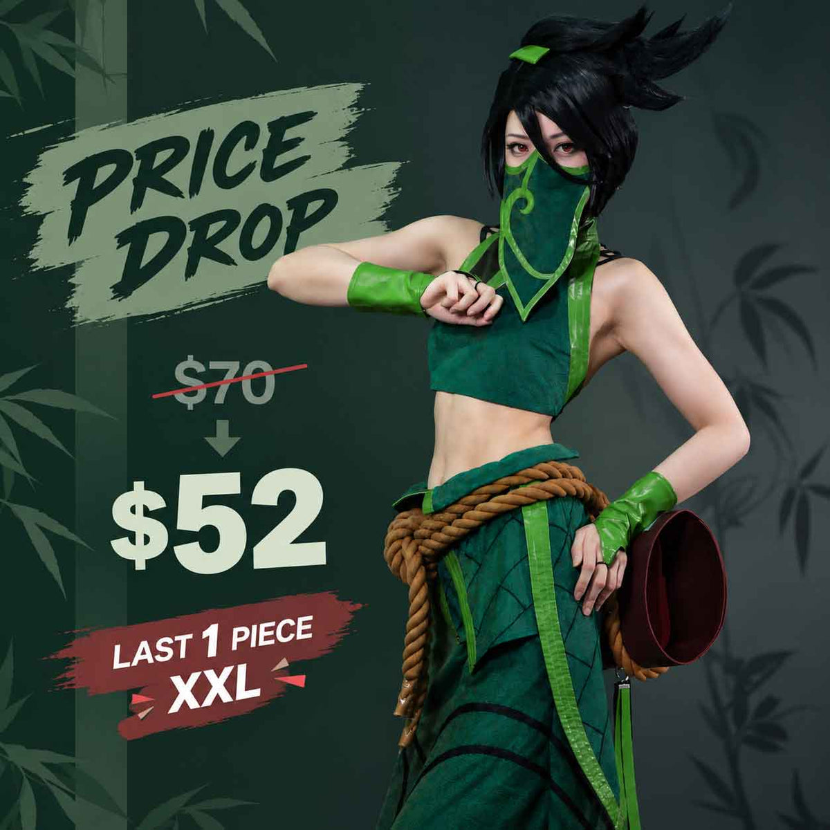 【Ready To Ship】Rolecosplay League of Legends LOL Akali Cosplay Costume