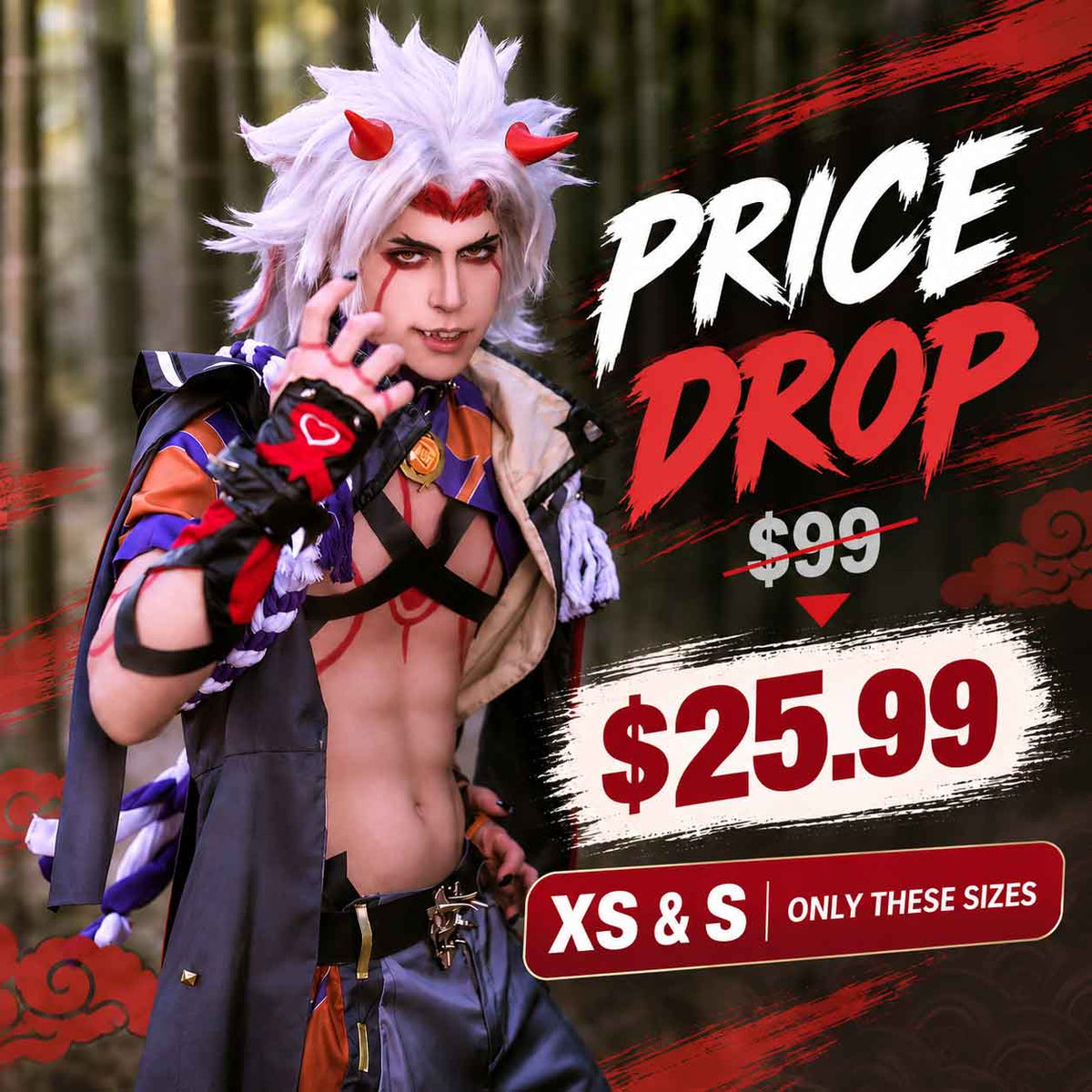 【Last Batch】【Ready To Ship】Genshin Impact Arataki Itto Cosplay Costume