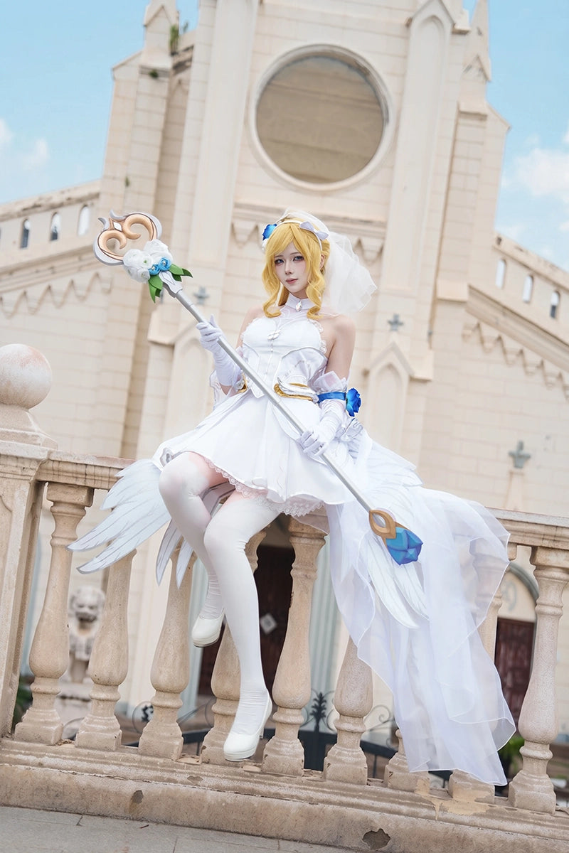 【Ready To Ship】Rolecosplay LOL Wild Rift Crystal Rose Lux Cosplay Costume
