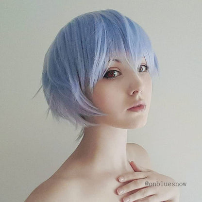 EVA Ayanami Rei Short Light Blue Cosplay Wigs