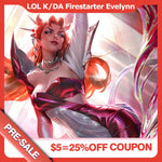 Rolecosplay LOL K/DA Firestarter Red & White Evelynn Cosplay Costume Pre-Sale