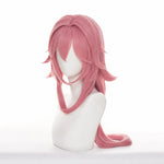 Game Genshin Impact Guuji Yae Miko Pink Long Cosplay Wigs