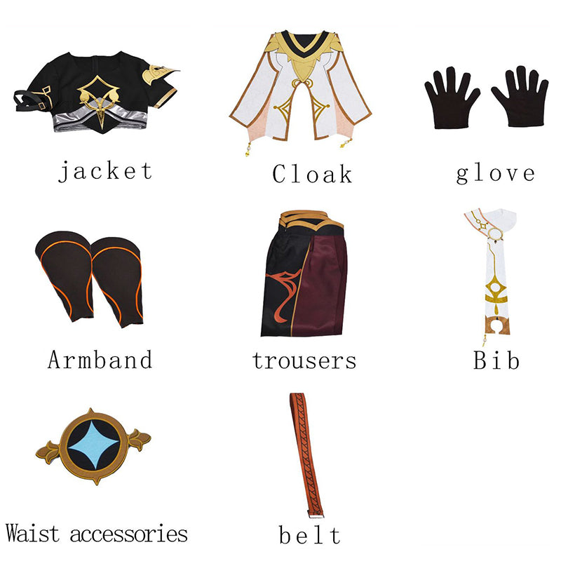 Game Genshin Impact Traveler Aether Male Cosplay Costume