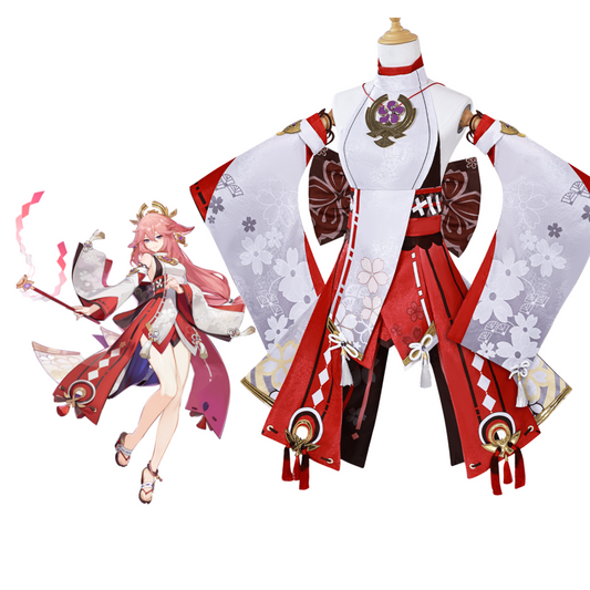 Genshin Impact Guuji Yae Miko Cosplay Costume