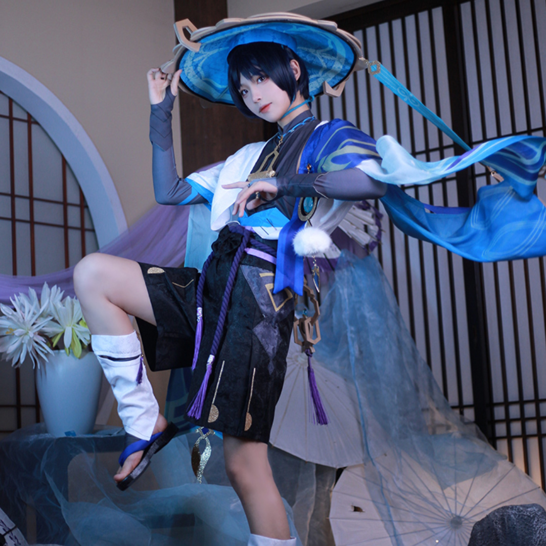 Genshin Impact Wanderer Cosplay Costume Scaramouche Wanderer Genshin Cosplay Costume