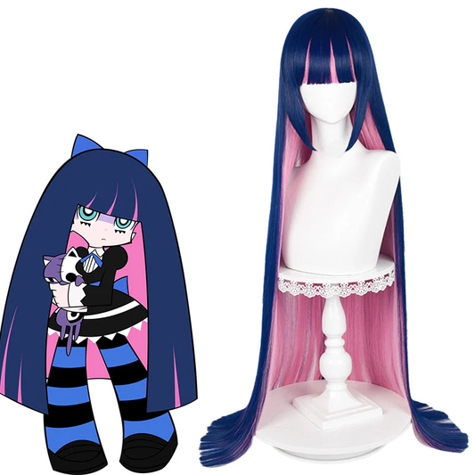 Rolecosplay Panty & Stocking with Garterbelt Stocking Long Blue Cosplay Wig