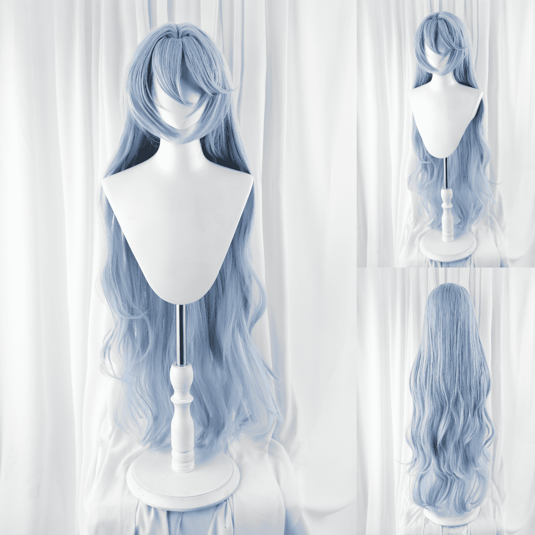 【Ready To Ship】EVA Rei Blue Long Curly Cosplay Wigs