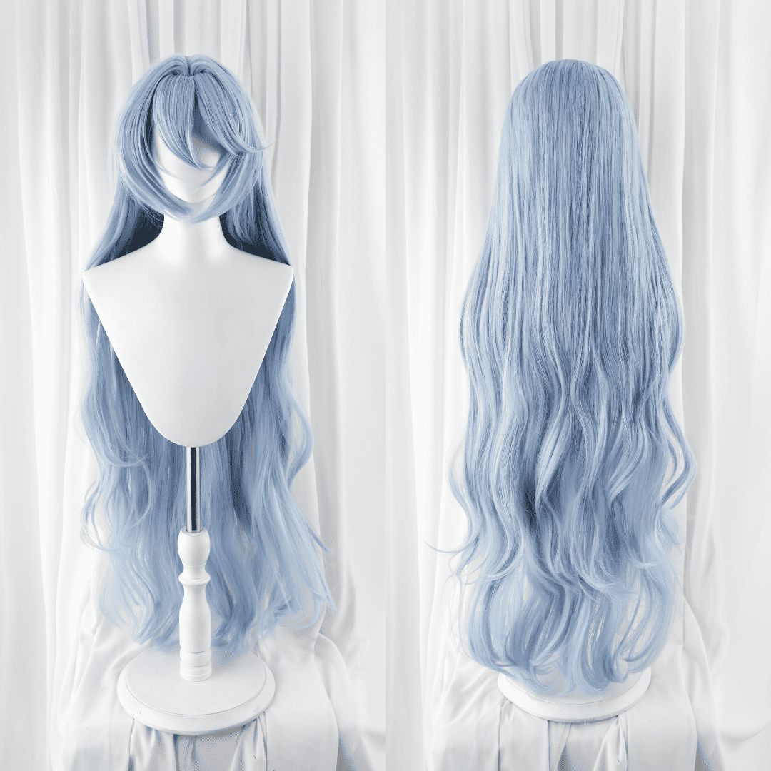 【Ready To Ship】EVA Rei Blue Long Curly Cosplay Wigs
