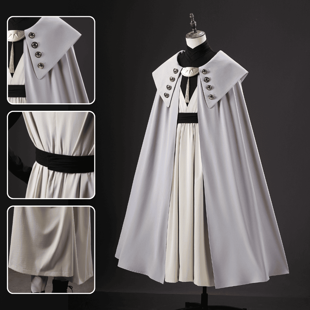 Rolecosplay Anime Witch Hat Qifrey White Cloak Cosplay Costume