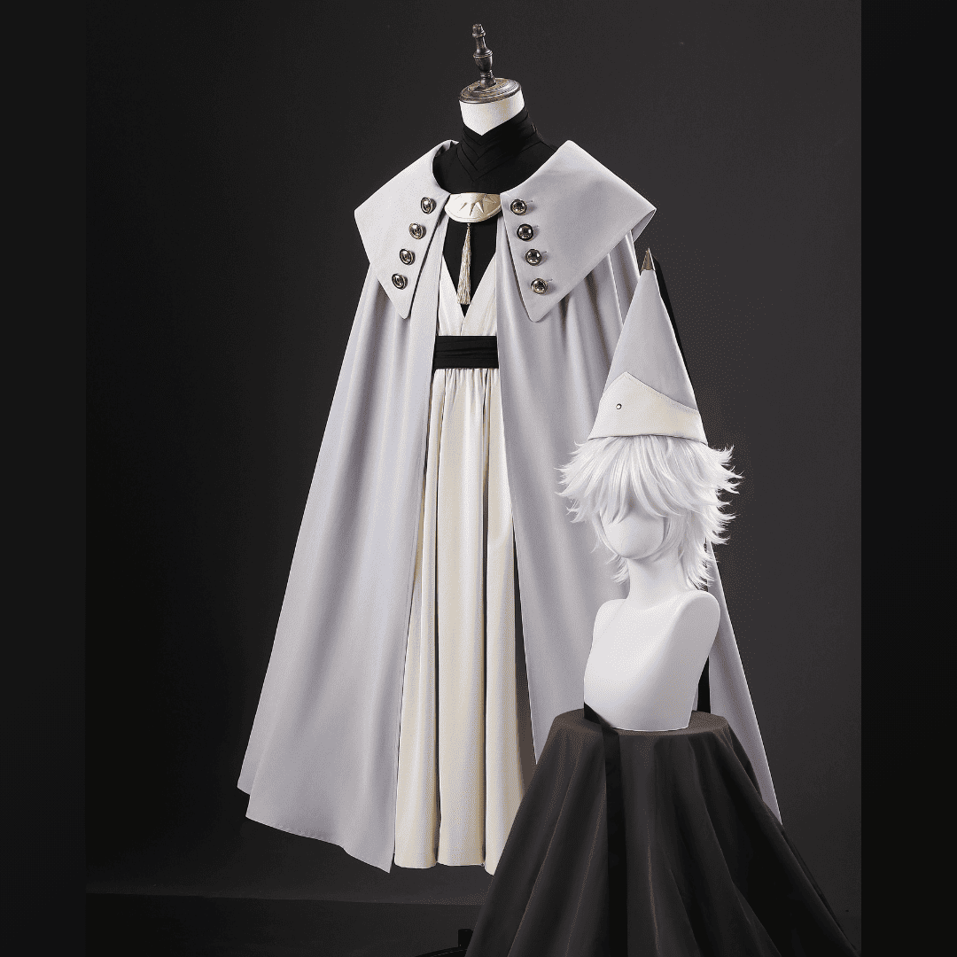Rolecosplay Anime Witch Hat Qifrey White Cloak Cosplay Costume