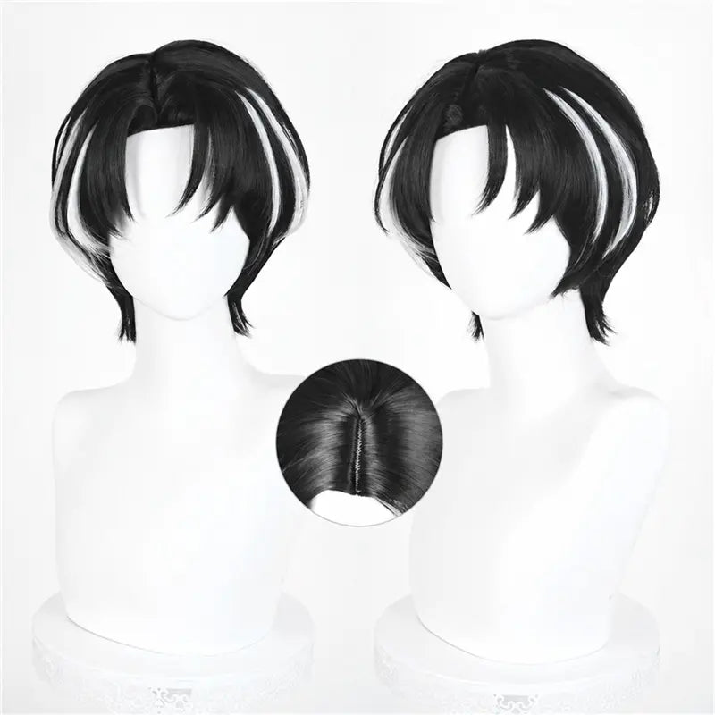 Rolecosplay Black & White Short Scalp Top Cosplay Wig