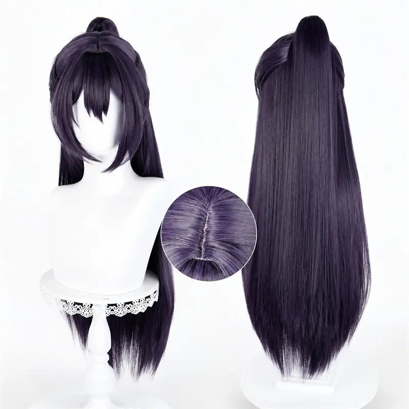 Rolecosplay Dark Purple Long Ponytail Cosplay Wig