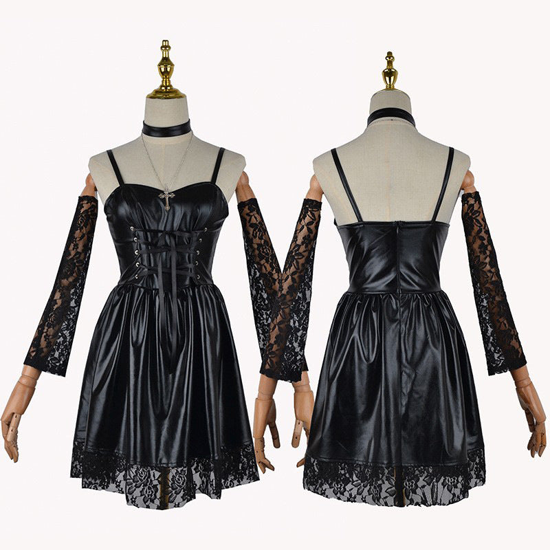 Rolecosplay Death Note Misa Amane Cosplay Costume Black Lace Set