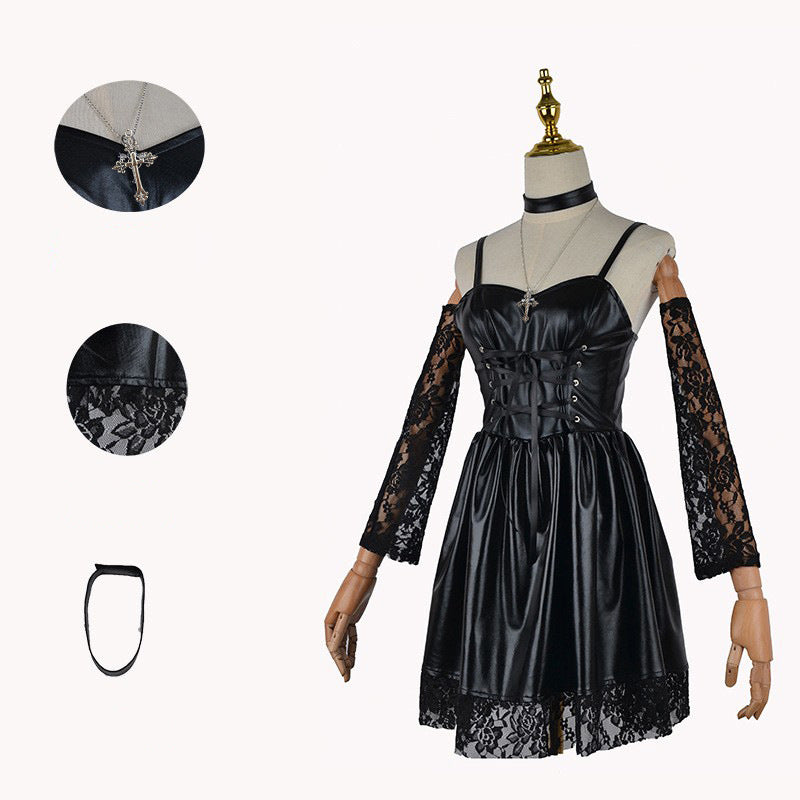 Rolecosplay Death Note Misa Amane Cosplay Costume Black Lace Set