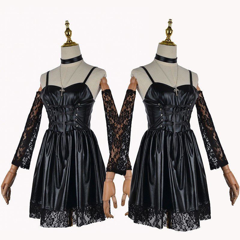Rolecosplay Death Note Misa Amane Cosplay Costume Black Lace Set