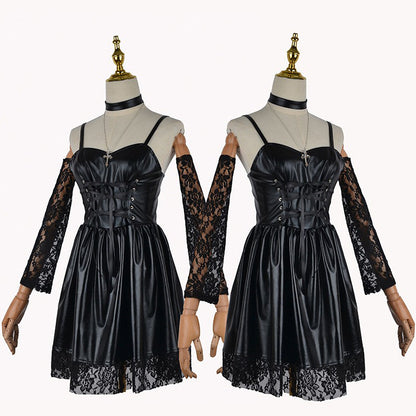 Rolecosplay Death Note Misa Amane Cosplay Costume Black Lace Set