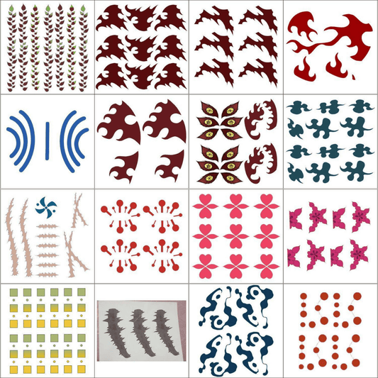 Rolecosplay Demon Slayer Cosplay Tattoos Character Forehead Marks & Body Art Stickers