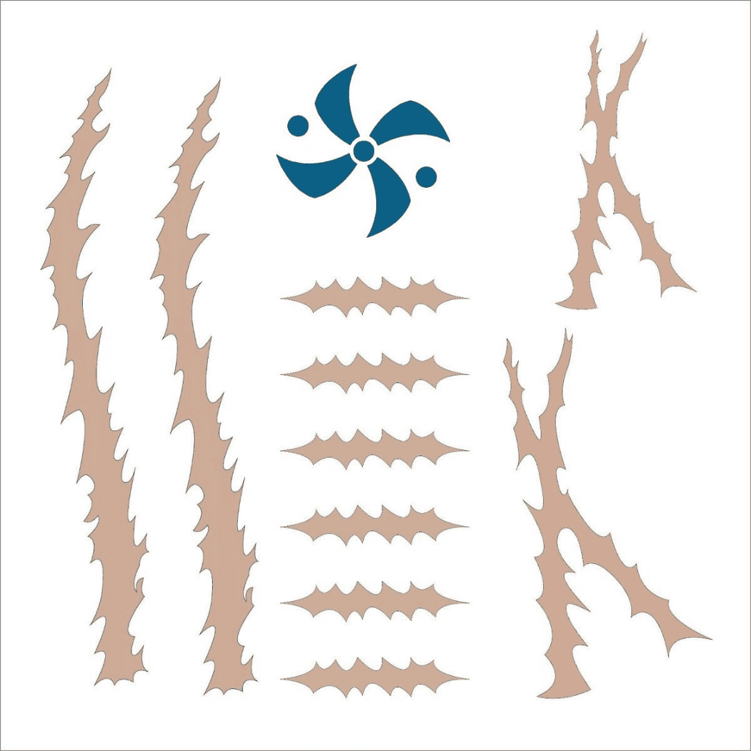 Rolecosplay Demon Slayer Cosplay Tattoos Character Forehead Marks & Body Art Stickers