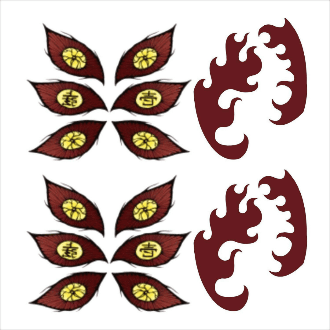 Rolecosplay Demon Slayer Cosplay Tattoos Character Forehead Marks & Body Art Stickers