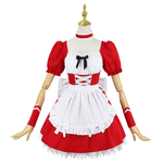 Rolecosplay EVA Asuka Maid Cosplay Costume Red Maid Outfits