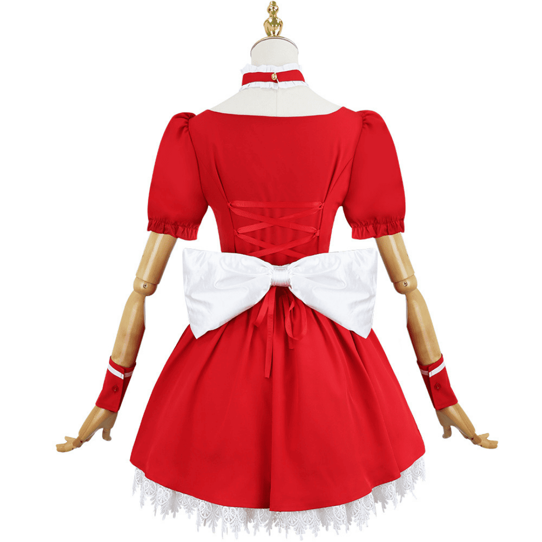 Rolecosplay EVA Asuka Maid Cosplay Costume Red Maid Outfits