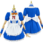 Rolecosplay EVA Rei Maid Cosplay Costume Blue Maid Outfit