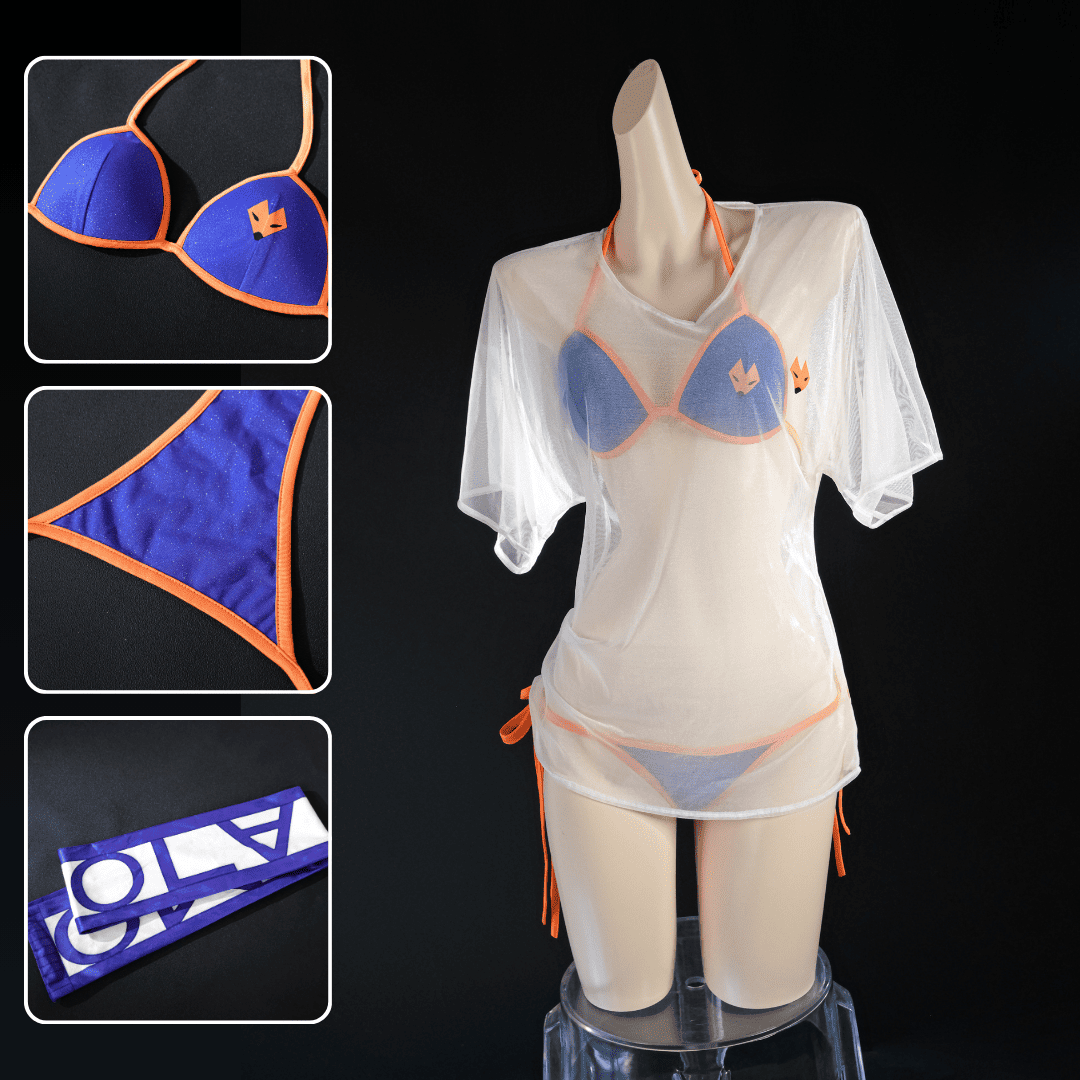 Rolecosplay FGO Tamamo No Mae Swimsuit Sexy Bikini Cosplay Costume