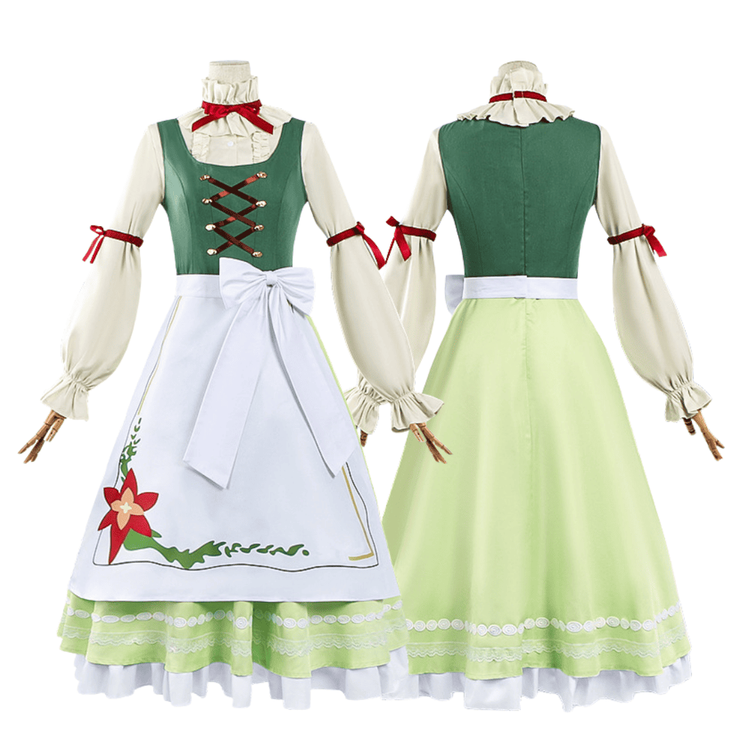 Rolecosplay Fern Cosplay Costume Cottagecore Dress Frieren Cosplay Outfits