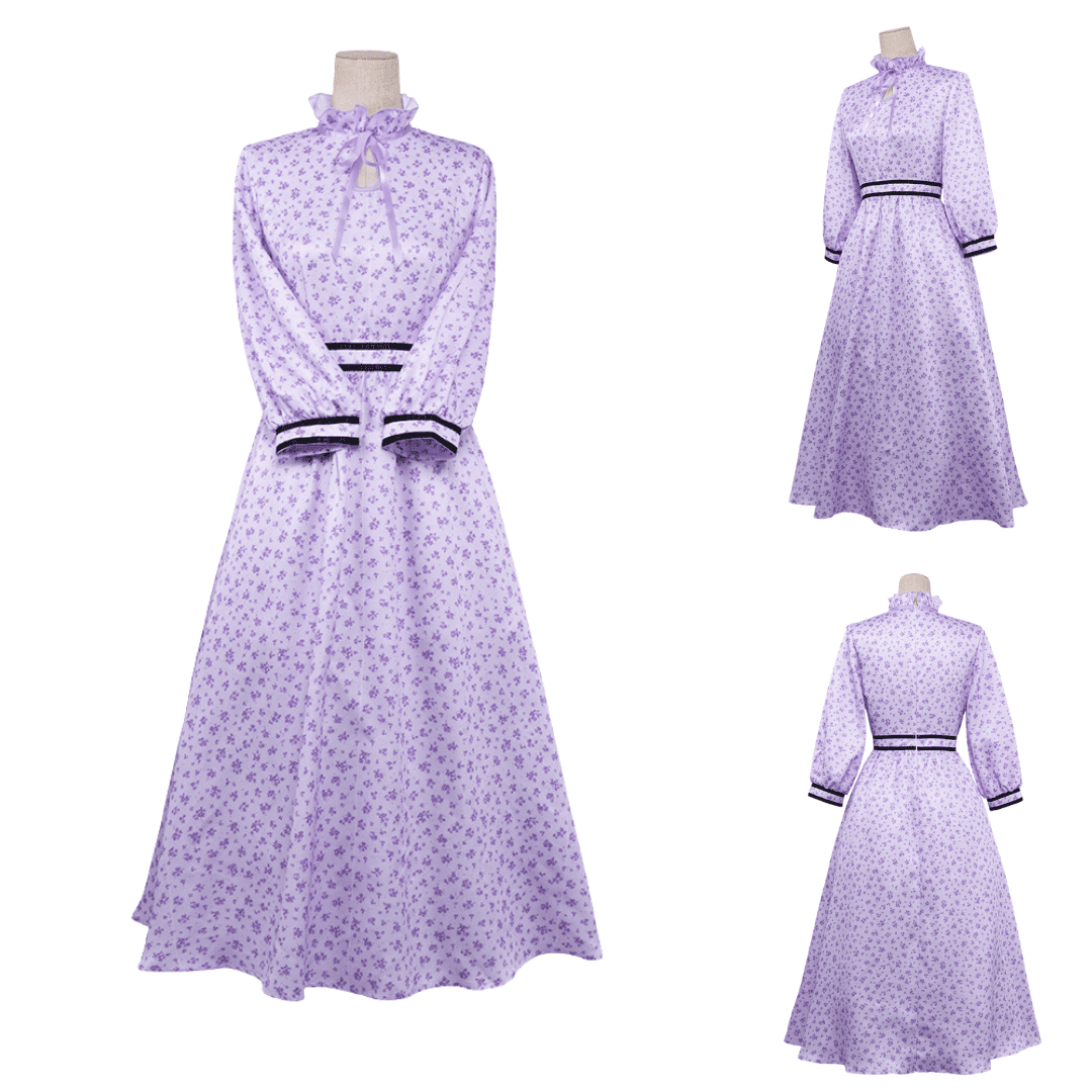 Rolecosplay Fern Cosplay Costume Purple Floral Dress Frieren Cosplay Outfits