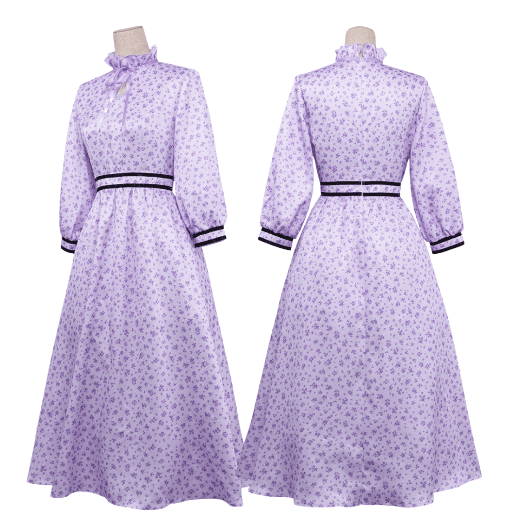 Rolecosplay Fern Cosplay Costume Purple Floral Dress Frieren Cosplay Outfits