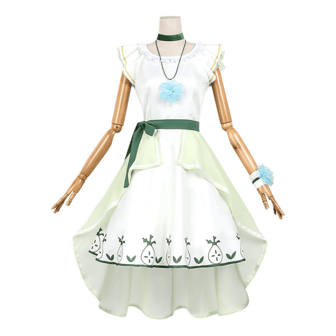 Rolecosplay Frieren Cosplay Costume Cottagecore Dress Green Outfits