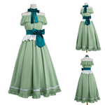 Rolecosplay Friren Cosplay Costume Elf Green Long Formal Dress