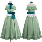 Rolecosplay Friren Cosplay Costume Elf Green Long Formal Dress