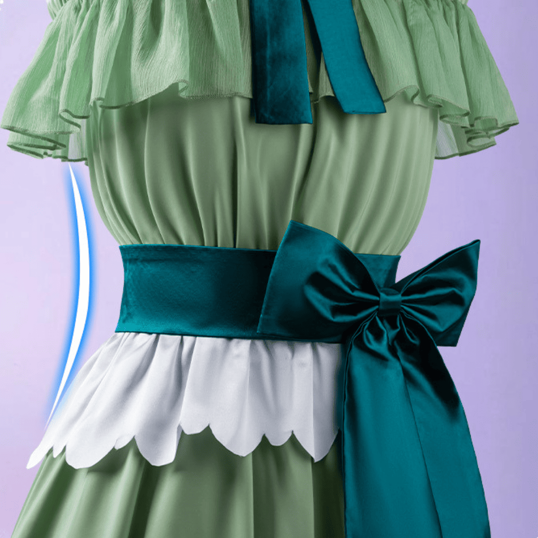 Rolecosplay Friren Cosplay Costume Elf Green Long Formal Dress