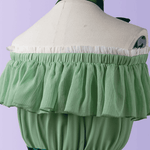 Rolecosplay Friren Cosplay Costume Elf Green Long Formal Dress