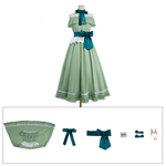 Rolecosplay Friren Cosplay Costume Elf Green Long Formal Dress