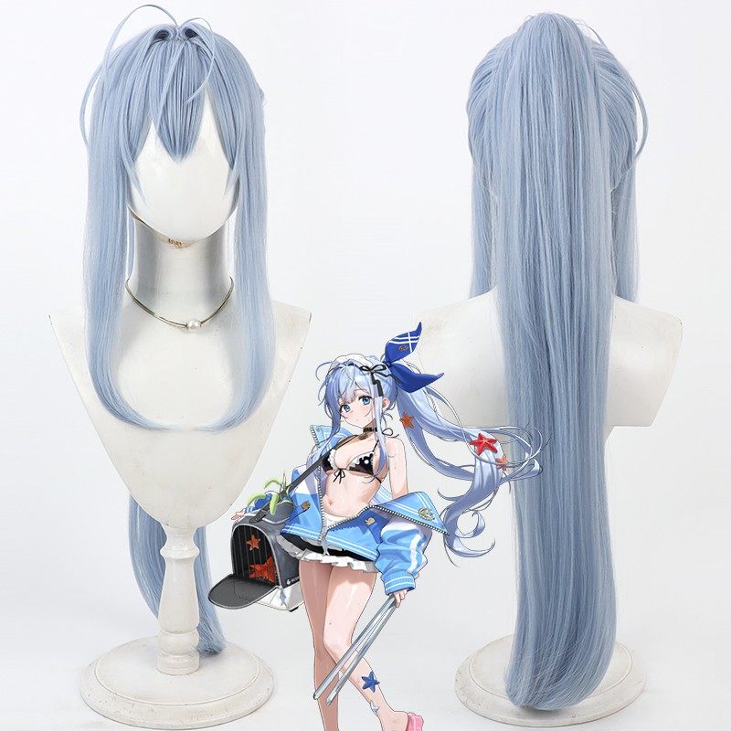 Rolecosplay Goddess of Victory: Nikke Anchor Light Blue Ponytail Cosplay Wig