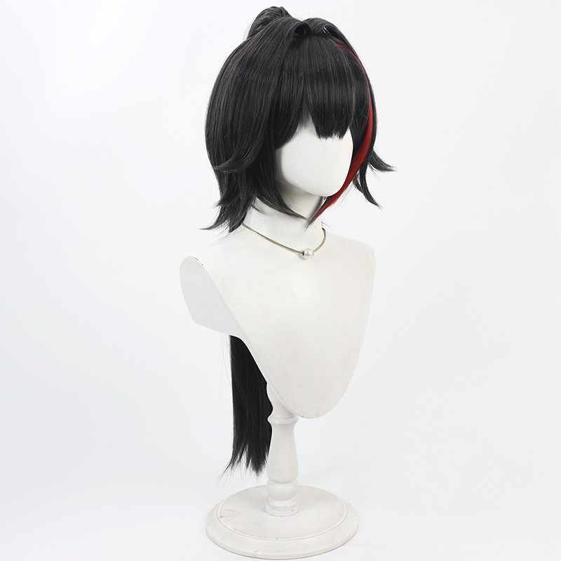 Rolecosplay Goddess of Victory: Nikke Bay Black Mixed Red Cosplay Wig